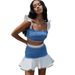 Women's Clothing Women's New Sleeveless INS Style Short Skirt Suit Holiday Style Slim Skirt Two Piece Suit_ecoleips.com