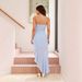 2025 Europea Ad America Cross-Border Trade Summer Hot-Sellig Sexy Wome's Strap Backless Ruffled Irregular Dress_ecoleips.com