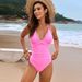 Women's Clothing New Style Solid Color Accessories One Piece Swimsuit Bean Swimsuit Beautiful Back One Piece Swimsuit Female_ecoleips.com