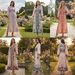 Voya 2026 Women's Fashion Niche Design Single-Breasted Lantern Sleeve Printed With Pockets Vacation Long Dress_ecoleips.com