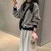 Factory Wholesale Korean Style Early Autumn New Red Striped Sweatshirt For Women, Lazy High-End Loose Casual Long Sleeve_ecoleips.com