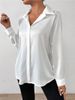 Women's Clothing Women's Satin Blouse Long Sleeved Faux Silk Shirt Long Sleeve For Formal & Casual For Women_ecoleips.com