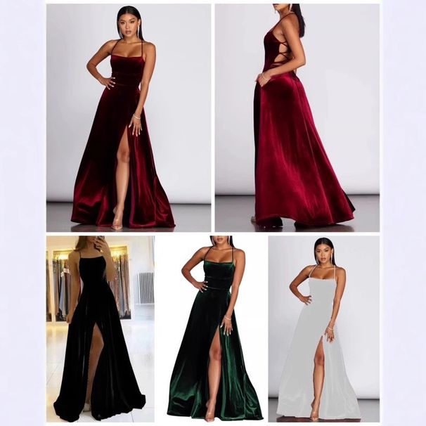 Women's Clothing Sexy Strappy Backless Halter Neck Dress Long Skirt Foreign Trade Women's Clothing Wholesale_ecoleips.com