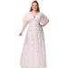 Women's Clothing Large Size Bridesmaid Dress Toast Evening Dress Sequined Mesh Fishtail Slim Banquet Host Dress_ecoleips.com
