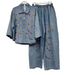 Light Women's Summer 2025 New Fashionable Niche Rhinestone Embellished Heavy Craft Fashion Denim Suit_ecoleips.com