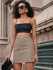 Aria Basics Aria Basics In-stock European And American TK New Houndstooth Elegant Bodycon High-waisted Short Skirt_ecoleips.com