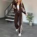 New Women's Versatile Casual Fashion Color-blocked Sportswear Set_ecoleips.com
