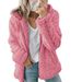 Women’s Hooded Wool Blend Coat – Autumn & Winter Long Sleeve Outerwear (Pink/Red/Violet/Khaki_ecoleips.com