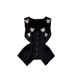 Women's Retro Style Rhinestone Studded V Neck Vest Heavily Embellished 3D Butterfly Floral Button Summer Top_ecoleips.com