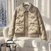 Women's Short Down Jacket Loose Fit Turn Down Collar Thickened Warm Winter Outerwear New Style_ecoleips.com