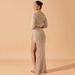 Voya Voya New Women's European And American Long Sleeve Short Top Beach Cover-Up Sexy Bikini Swimsuit Cover Skirt Sun Protection 2-Piece Set_ecoleips.com