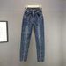 Women's Clothing Hot Diamond Jeans For Women Spring And Autumn New High Waist Slim Fit Skinny Long Pants Elastic Pencil Pants Trendy Style_ecoleips.com