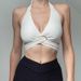 2022 New Halter Neck Camisole For Women, Outerwear, Base Layer, Hollow Out, Chest-Enhancing, Sexy Short Design Top_ecoleips.com
