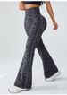 K Micro Flared Yoga Pants For Women, High Waisted And Hip Lifting Sports Wide Leg Pants, Leopard Print Fitness Yoga Flared Pants_ecoleips.com