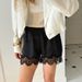 Aria Basics Aria Basics 2025 Autumn New Lace Trim Wide-Leg Shorts For Women, Stylish Fashionable Casual European And American Cross-Border_ecoleips.com
