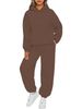 Women's Clothing Casual Sports Sweatshirt Set Drop Shoulder Sleeves Fashion All Match Leggings Home Pants_ecoleips.com
