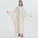Verve Muslim Women's Clothing Kaftan Batwing Sleeve Embellished Robe Abaya MSL1134_ecoleips.com