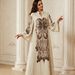 NC209 Beaded Long Robe V Neck Slimming Dress Luxury Loose Fit Fashion Evening Gown Jalabiya for Women_ecoleips.com