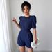 Women's Clothing High End Simple Puff Sleeve Solid Color Shorts Jumpsuit Women's Clothing Spring And Summer_ecoleips.com