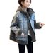 "Oversized Denim Jacket With Sherpa Lining – Fleece-Lined Hooded Coat (S-3XL) | Blue & 6010 Colorways"_ecoleips.com