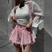 Women's Clothing Hot Girl Pink Denim Shorts High Waist Wide Leg All Match A Line Hot Pants_ecoleips.com