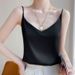 Heavy Silk Suspender Vest Women's Summer Loose Sleeveless V-neck Sexy Inner Sleeveless Mulberry Silk Satin Top T-shirt_ecoleips.com
