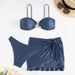 Aria Basics European And American Three-piece Swimsuit For Women, Solid Color Sexy Swimsuit, New Bikini_ecoleips.com