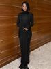 Mozision Turtleneck Long Sleeve Maxi Dress For Women Fashion Irregular Bodycon Long Dress Femme Temperament Evening Dress_ecoleips.com