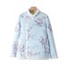 girl New Chinese Style Thickened Long Plush Jacket For Women, Youth Version Qipao Stand Collar Embroidered Button Deer_ecoleips.com