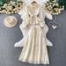 Sheer Embroidered Blouse And High-Waisted Skirt Two-Piece Set For Women Elegant Feminine Fitted Waist Charm_ecoleips.com