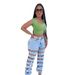 European And American Ripped Jeans Cross-Border Women's Fashion New Street Style Hollow High-Waisted Straight_ecoleips.com