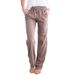 Suitable For All Seasons 2024 Spring Summer New Women's Solid Color Cotton Linen Drawstring Loose Casual Wide-leg Long Pants Women_ecoleips.com