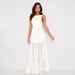 Cross-border French-style High-end Mesh Splicing Sheer Elegant Sleeveless Dress, Socialite Temperament Sexy Long Gown_ecoleips.com