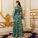 Women's Elegant Temperament Robe Printed Long Dress_ecoleips.com