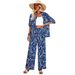 Voya Women's European And American Women's Clothing Bohemian Vacation Style Autumn Winter Casual Printed Casual Suit_ecoleips.com