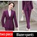 Women's Premium Tailcoat Blazer And Pants Set Slim Fit Stretch Business Office Suit Comfort_ecoleips.com