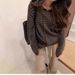Cozy Striped Hooded Sweater For Women - Oversized Pullover Knit Top With Color Blocking, Long Sleeve Casual Fall Wear, Loose Fit Unisex Style_ecoleips.com