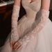 Royal Style Long Wedding Gloves Heavy Beaded Ethereal Lace Fingerless Sleeve White Dress Accessories_ecoleips.com