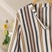 Women's Striped Print Casual Shirt Pants Set High-End Retro Style Autumn Winter Clothing_ecoleips.com