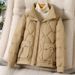 Women’s Short Puffer Jacket – Winter 2025 Trendy Oversized Coat With Thickened Feather Cotton, Slimming Fit & Stand Collar_ecoleips.com