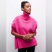 Oversized Soft Mock Neck Sweater – Cozy Dropped Shoulder Pullover In 12 Trendy Macaron Colors, Lightweight Viscose Blend_ecoleips.com