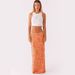 Elegant Sequin Maxi Bodycon Skirt With Floral Embroidery, Women's Formal & Party Long Pencil Skirt (Blue, Pink, Green, Hot Pink, Orange)_ecoleips.com