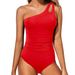 Women's Clothing New Swimsuit One Piece Solid Color Stitching Swimsuit Sexy Hollow Swimsuit Female_ecoleips.com