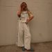 Cross-Border European And American Autumn New Women's Fashion Loose Round Neck Top Casual Wide-Leg Pants Set_ecoleips.com