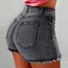 Women's High-Waisted Cotton Denim Shorts - Creative Street Fashion Distressed Jeans Shorts In 4 Colors_ecoleips.com