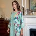 ZD017 Saudi Muslim Women's Robe Middle Eastern Printed Rhinestone Beaded Ethnic Style Long Sleeve Dress_ecoleips.com