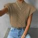 Aria Basics Foreign Trade 2026 Spring Autumn New Fashion Women's Sweater European And American Style Twisted High Collar Vest_ecoleips.com