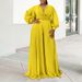 Women's Clothing Plus Size Long Sleeve Beaded Sexy Wide Leg Pleated Jumpsuit_ecoleips.com