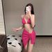 Solid Color High-End Bikini Swimsuit Set - Sexy Push-Up Two-Piece for Small Bust Beach Vacation Wear_ecoleips.com