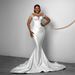 Plus Size Mermaid Wedding Dress – Satin Trumpet Gown With Corset Bustier For Curvy Brides Breathable Yet Structured_ecoleips.com